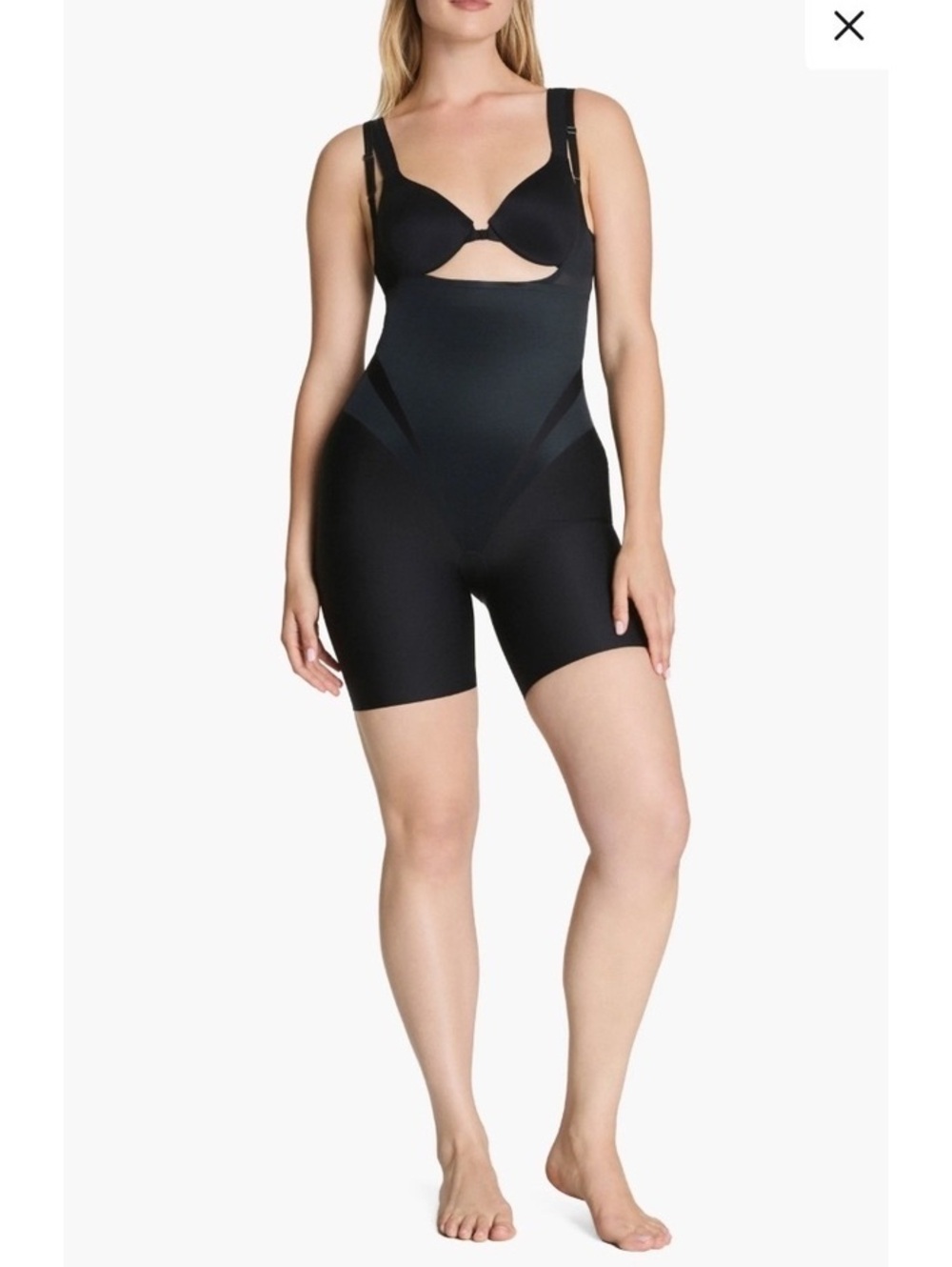 Spanx Open Bust Mid Thigh Shaper Bodysuit